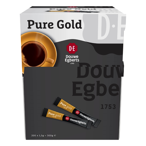 DOUWE EGBERTS PURE GOLD INSTANTNÍ KÁVA - JEDNOPORCOVÁ, 200 X 1,5 G X 1
