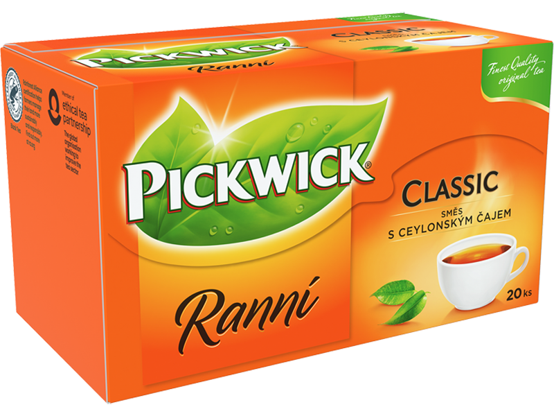 Pickwick Ranní - černý čaj, 20 x 1,75g x 12 - left