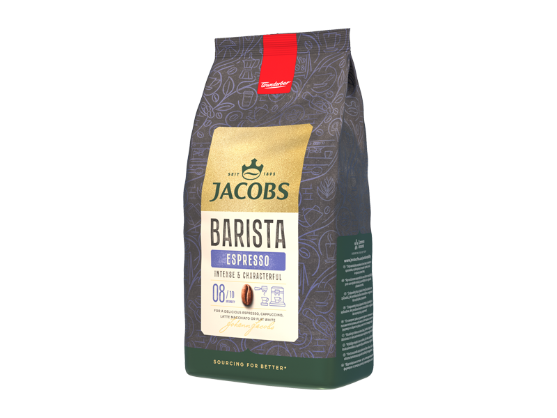 Jacobs Barista Espresso – zrnková káva, 4 x 1000 g x 1 - right