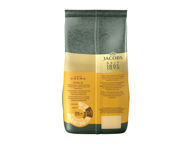 JACOBS VELVET CREMA GOLD - zrnková káva, 4 x 1 kg x 1 - front