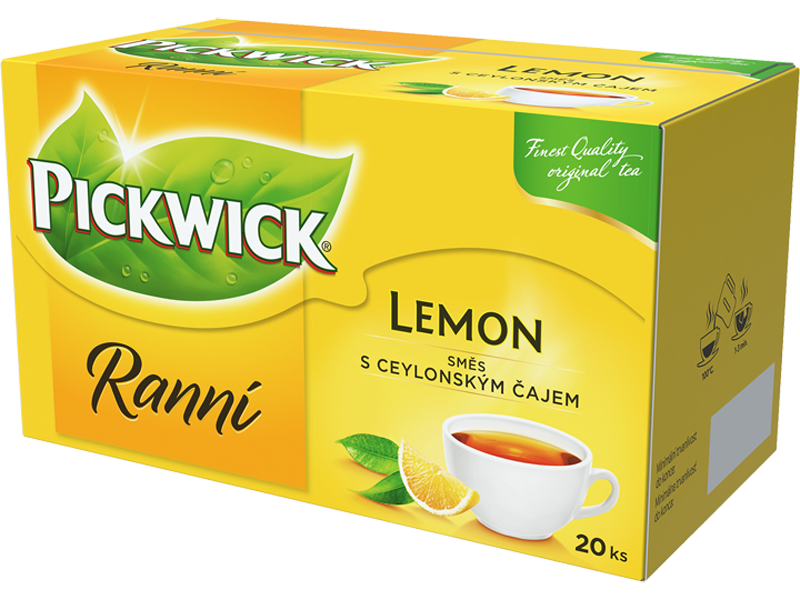 Pickwick Ranní s citronem - černý čaj, 20 x 1,75 g x 12 - right