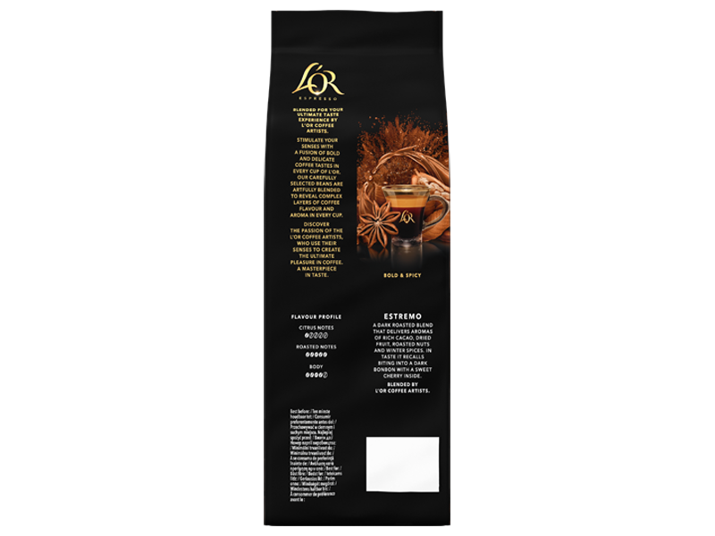 L'OR Espresso Estremo -zrnková káva, 4 x 500 g x 1 - back
