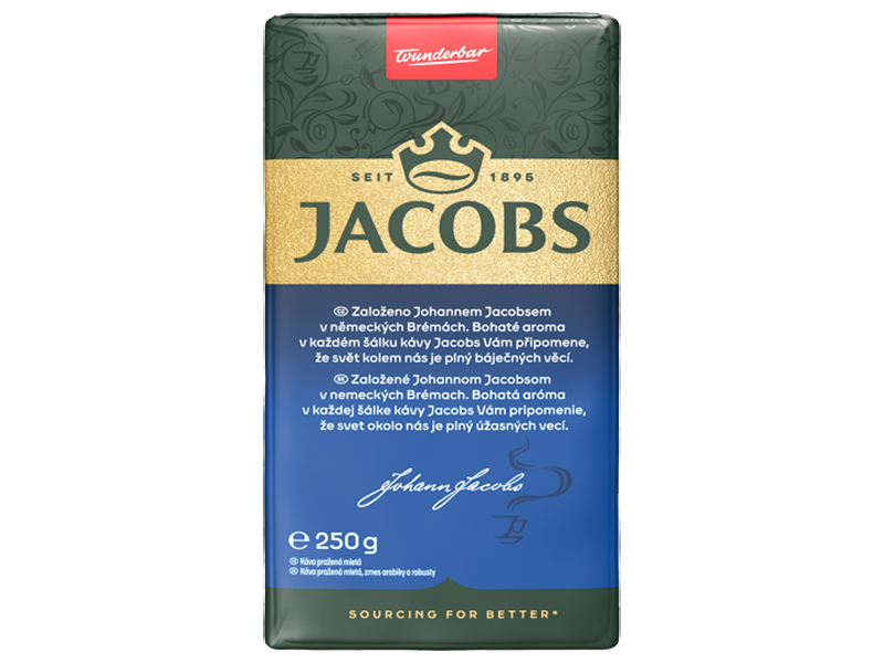 JACOBS AROMA STANDARD - mletá káva, 12 x 250 g x 1 - back