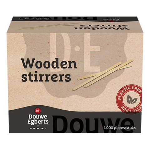 DOUWE EGBERTS DŘEVĚNÁ MÍCHÁTKA - 1000 KS X 1