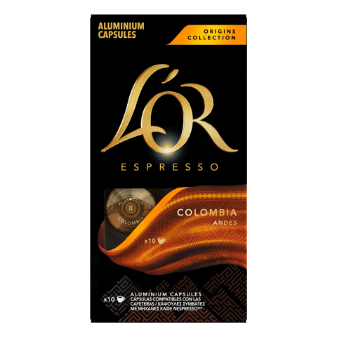 L'OR ESPRESSO COLOMBIA - KOMPATIBILNÍ KAPSLE PRO NESPRESSO®* ORIGINAL, 10 X 10 KS