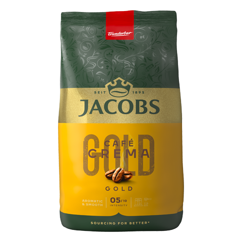 JACOBS CREMA GOLD - ZRNKOVÁ KÁVA, 4 X 1 KG X 1