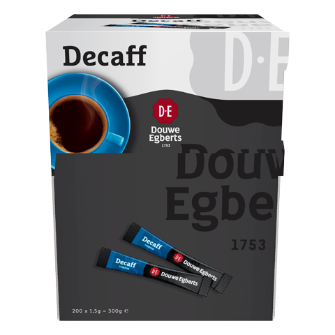 DOUWE EGBERTS BEZKOFEINOVÁ INSTANTNÍ KÁVA - JEDNOPORCOVÁ, 200 X 1,5 G X 1