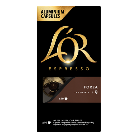 L'OR ESPRESSO FORZA - KOMPATIBILNÍ KAPSLE PRO NESPRESSO®* ORIGINAL, 10 X 10 KS