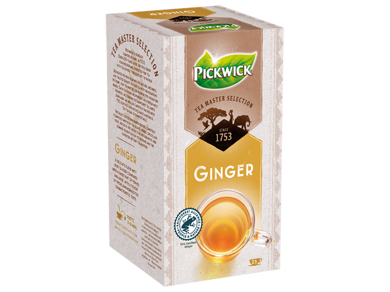 Pickwick Tea Master Selection Ginger - zázvorový čaj, 25 x 1,75g x 4 - left