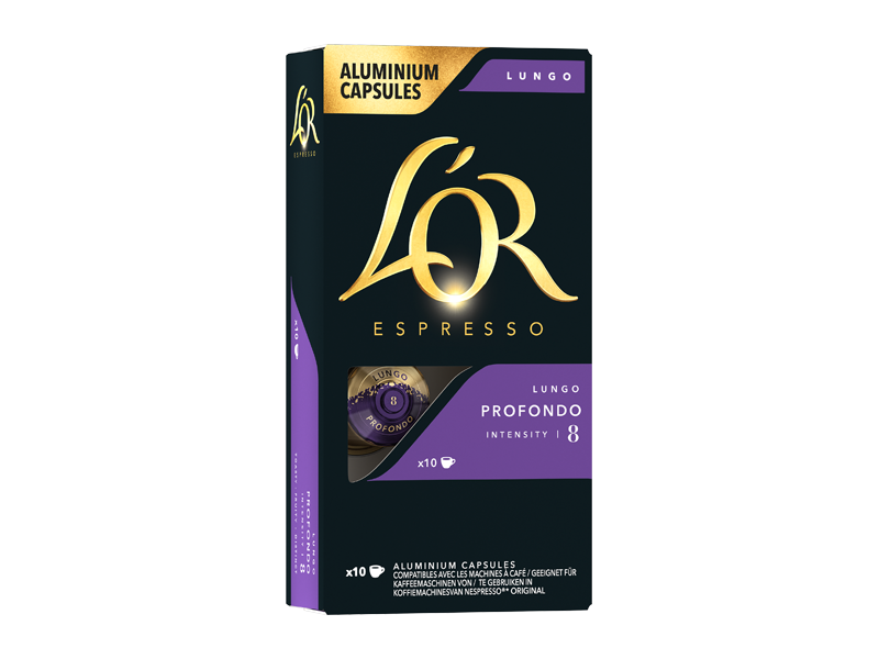 L'OR Lungo Profondo 8 - kapsle pro Nespresso ®*, 10 x 10 ks - left