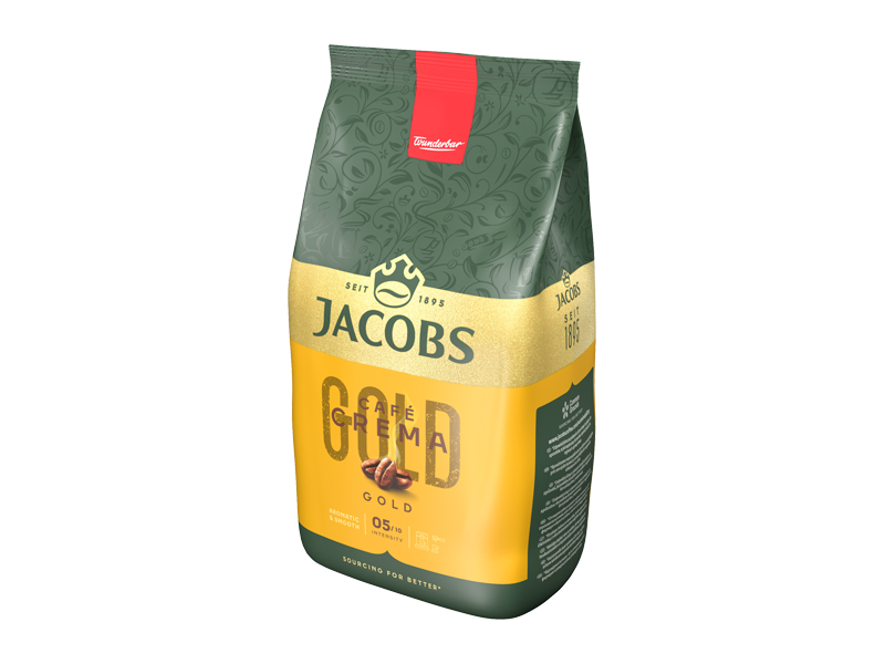 JACOBS VELVET CREMA GOLD - zrnková káva, 4 x 1 kg x 1 - right