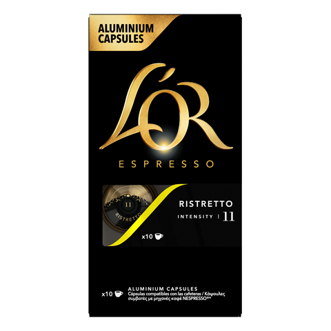 L'OR ESPRESSO RISTRETTO - KOMPATIBILNÍ KAPSLE PRO NESPRESSO®* ORIGINAL, 10 X 10 KS