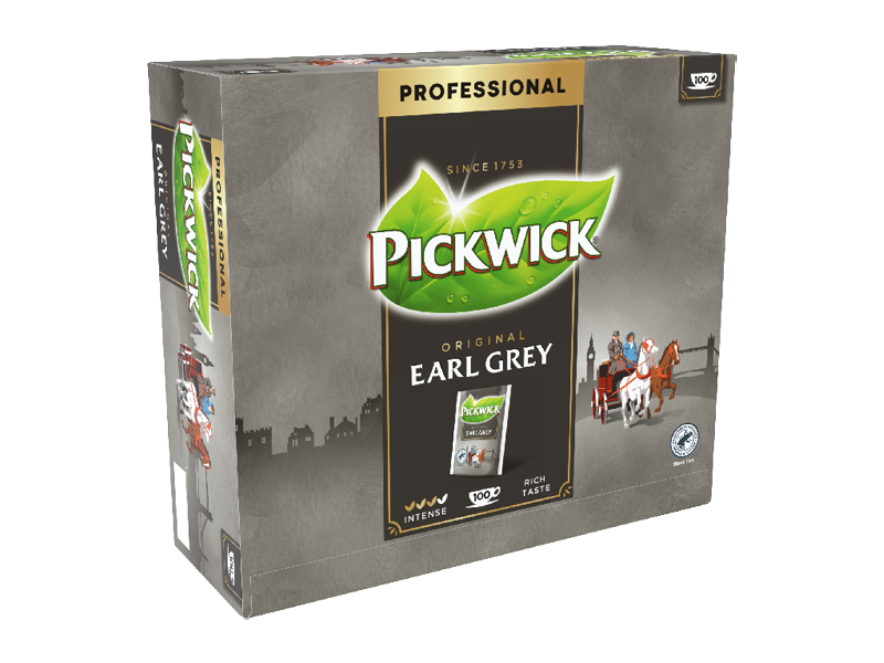 Pickwick Earl Grey - černý čaj, 100 x 2g x 6 - left