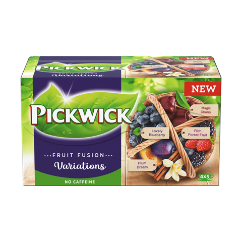 PICKWICK FRUIT FUSION VARIACE S TŘEŠNÍ - OVOCNÝ ČAJ, 20 X 1,9G X 12