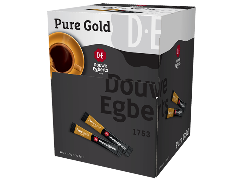 Douwe Egberts Pure Gold instantní káva – jednoporcová, 200 x 1,5 g x 1 - right