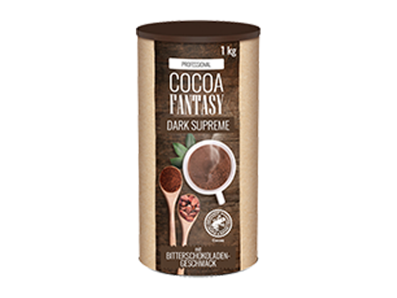 Cocoa Fantasy Dark Supreme 40% – instantní čokoláda, 4 x 1 kg x 1 - front