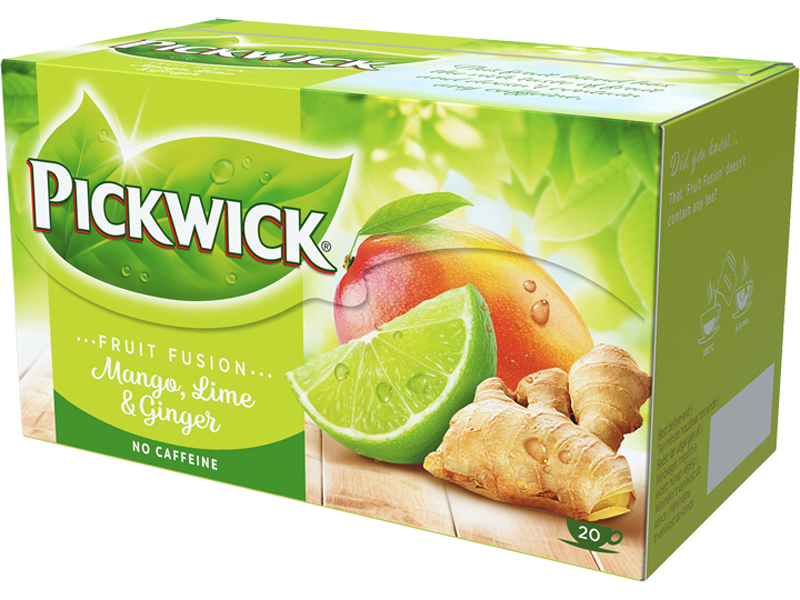 Pickwick Fruit Fusion Mango s limentkou a zázvorem, 20 x 1,75g x 12 - right