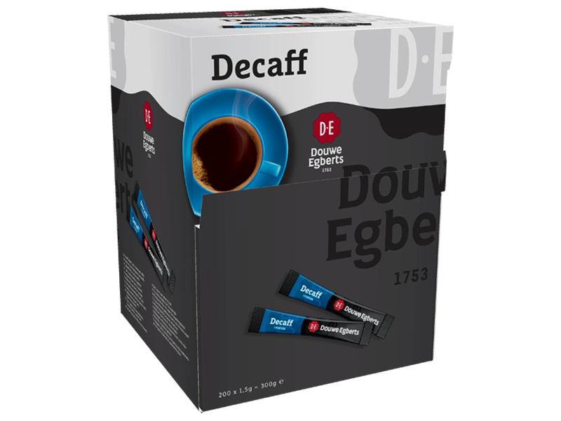 Douwe Egberts Bezkofeinová instantní káva – jednoporcová, 200 x 1,5 g x 1 - left