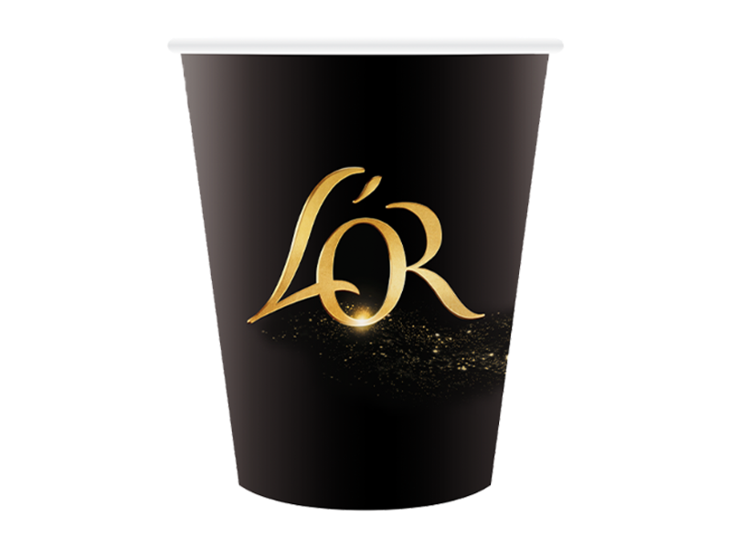 L'OR papírový kelímek - střední velikost, 100 x 250 ml x 16 - front