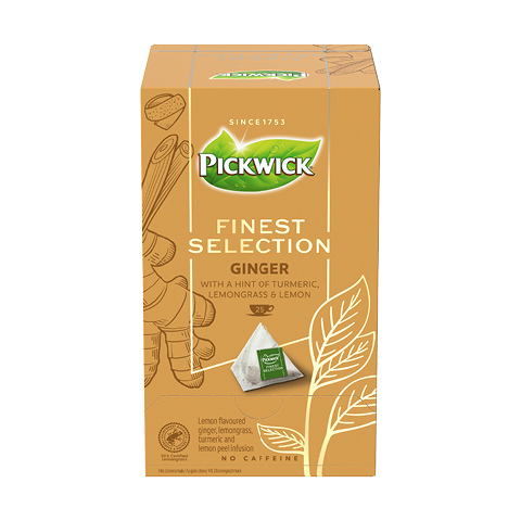 PICKWICK FINEST SELECTION ZÁZVOR - BYLINNÝ ČAJ, 25 X 2G X 4