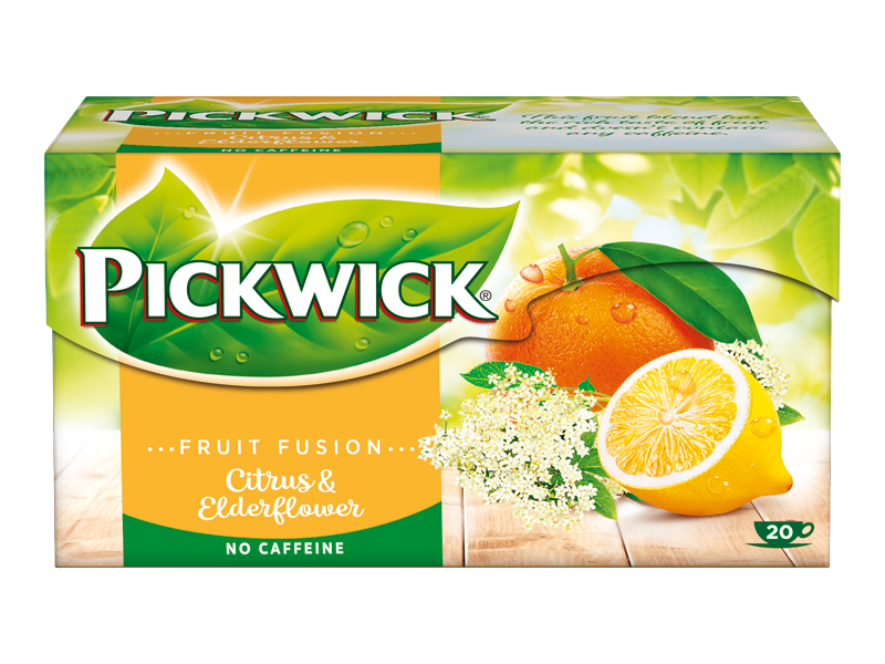 Pickwick Fruit Fusion Citrusy s bezovým květem - ovocný čaj, 20 x 2g x 12 - front