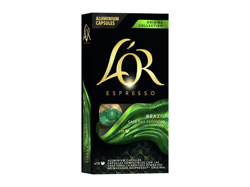 L'OR BRAZIL - KOMPATIBILNÍ KAPSLE PRO NESPRESSO®* ORIGINAL, 10 X 10 KS - left