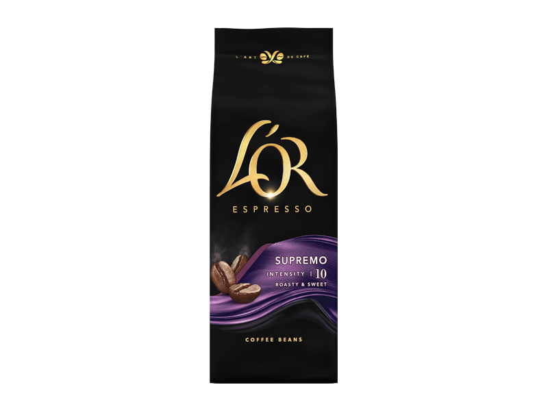 L'OR Espresso Supremo - zrnková káva, 4 x 500 g x 1 - front