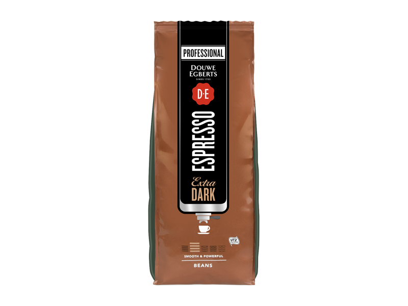 Douwe Egberts Espresso Extra Dark - zrnková káva, 6 x 1 kg x 1 - front