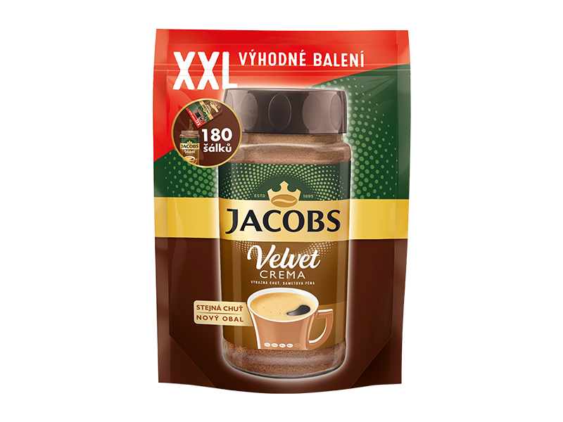 JACOBS VELVET CREMA XXL Praktické Balení - instantní káva, 5 x 300 g x 1 - front