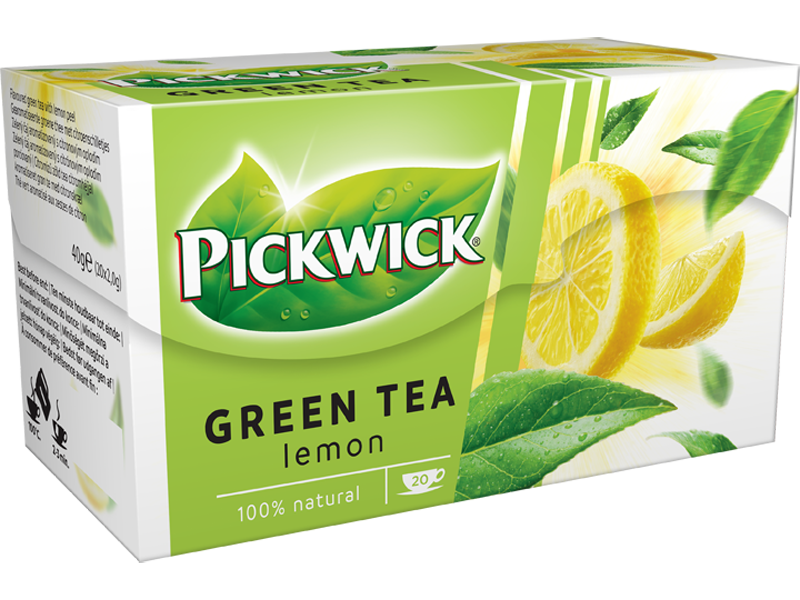 Pickwick Zelený čaj s citronem - 20 x 2g x 12 - left