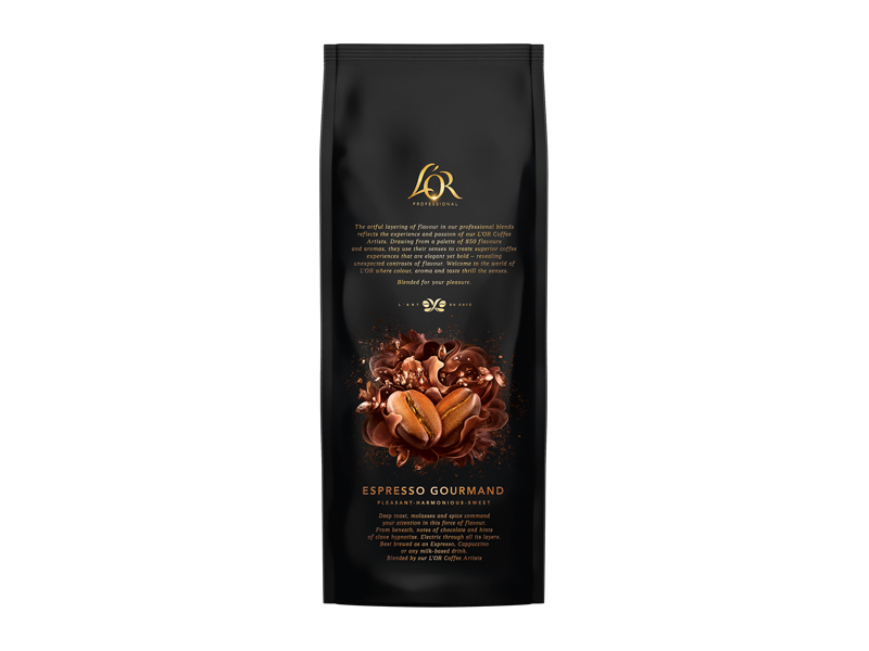 L'OR Espresso Gourmand -zrnková káva, 6 x 1 kg x 1 - back
