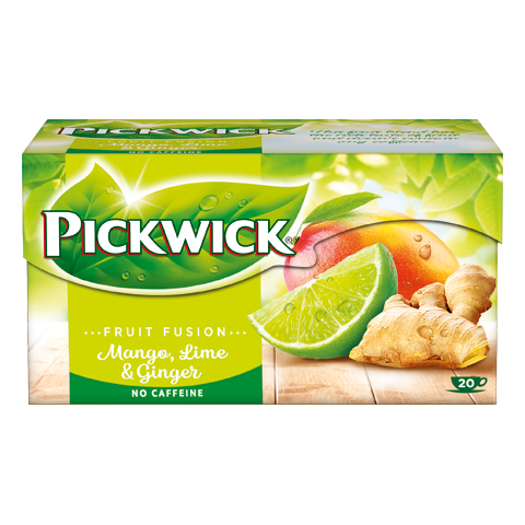 PICKWICK FRUIT FUSION MANGO S LIMENTKOU A ZÁZVOREM - OVOCNÝ ČAJ, 20 X 1,75 G X 12