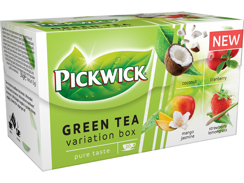 Pickwick Zelený čaj variace s ovocem - 20 x 1,5g x 12 - left