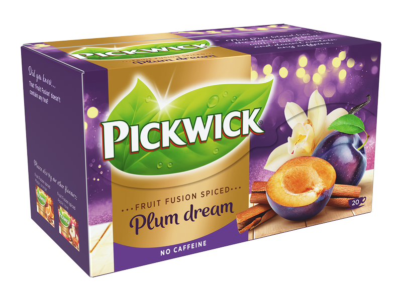 Pickwick Fruit Fusion Spiced Plum dream - ovocný čaj, 20 x 2 g x 12 -left