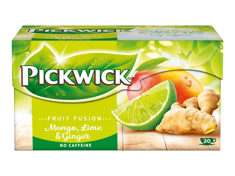 Pickwick Fruit Fusion Mango s limentkou a zázvorem, 20 x 1,75g x 12 - front
