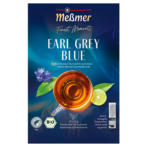 MEßMER FINEST MOMENTS, EARL GREY BLUE - ČERNÝ ČAJ, 15 X 2,5 G X 5
