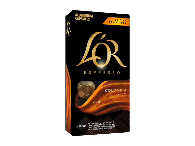 L'OR Espresso Colombia 8 - kapsle pro Nespresso®*, 10 x 10 ks - side