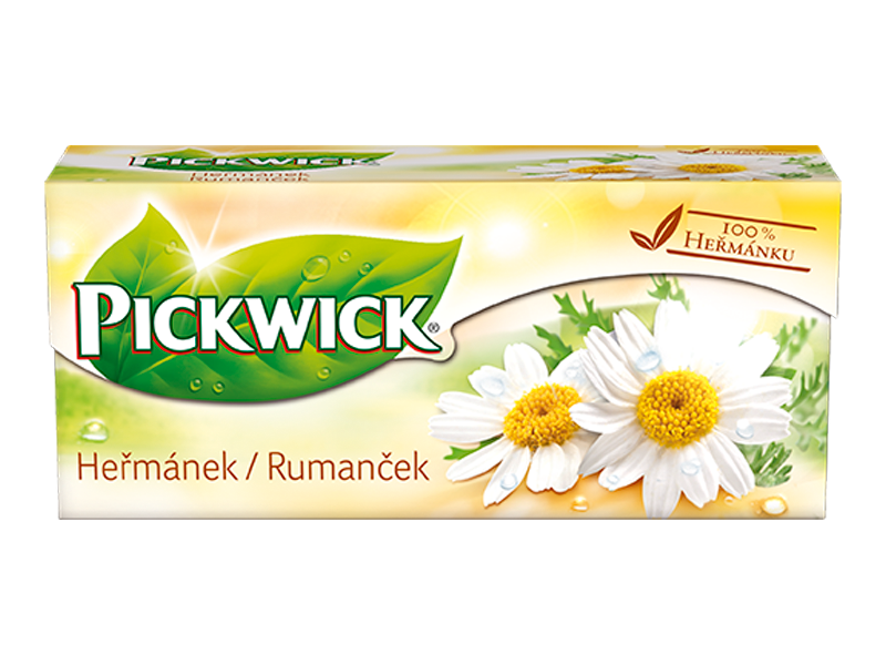 Pickwick Heřmánkový čaj, bylinný čaj, 20 x 1,5g x 4 - front