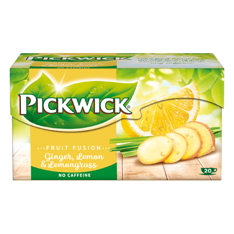 PICKWICK FRUIT FUSION ZÁZVOR S CITRONEM A CITRONOVOU TRÁVOU - OVOCNÝ ČAJ, 20 X 2 G X 12