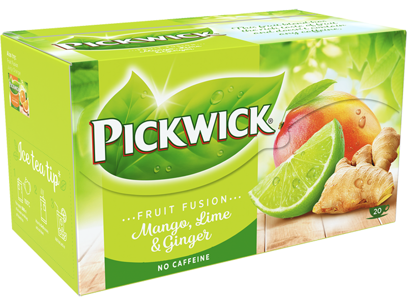 Pickwick Fruit Fusion Mango s limentkou a zázvorem, 20 x 1,75g x 12 - left