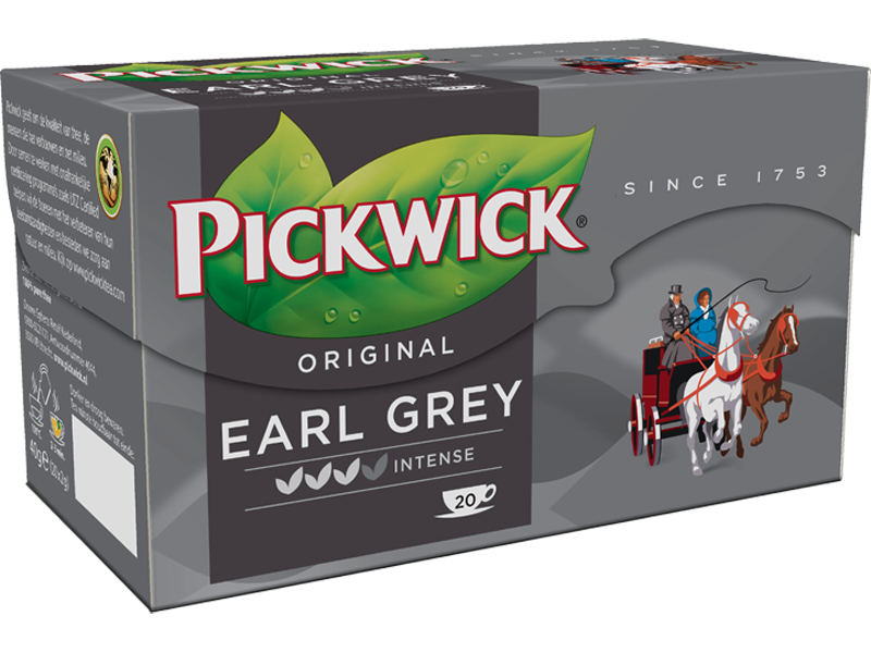 Pickwick Earl Grey - černý čaj, 20 x 2g x 12 - left
