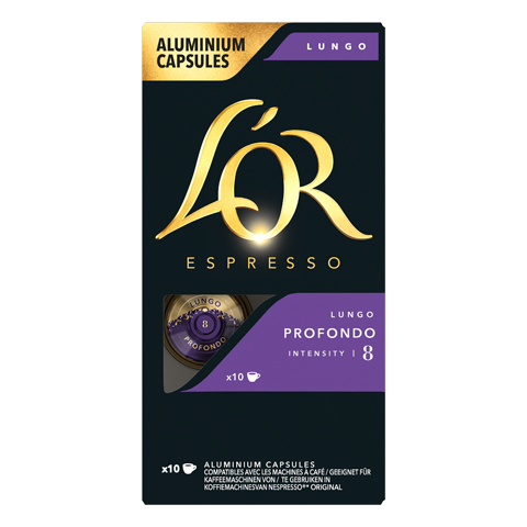 L'OR LUNGO PROFONDO - KOMPATIBILNÍ KAPSLE PRO NESPRESSO®* ORIGINAL, 10 X 10 KS