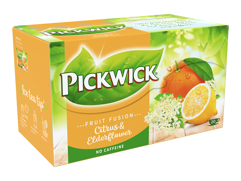 Pickwick Fruit Fusion Citrusy s bezovým květem - ovocný čaj, 20 x 2g x 12 - left