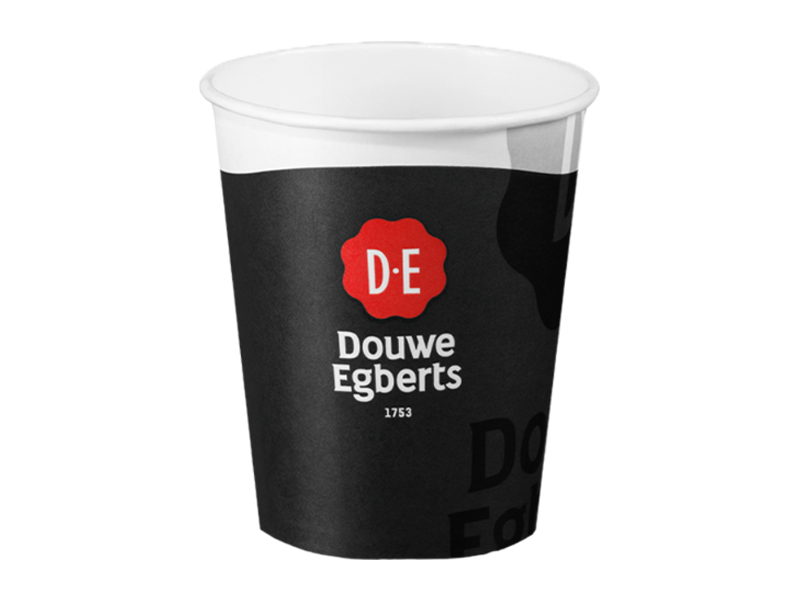 Douwe Egberts papírový kelímek - střední velikost, 100 x 250 ml x 16 - front