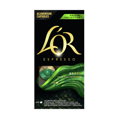L'OR BRAZIL - KOMPATIBILNÍ KAPSLE PRO NESPRESSO®* ORIGINAL, 10 X 10 KS