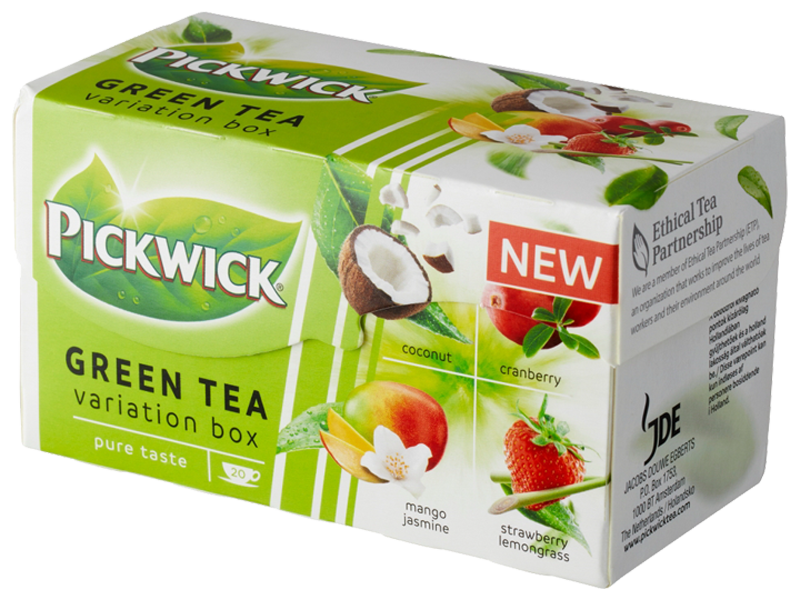 Pickwick Zelený čaj variace s ovocem - 20 x 1,5g x 12 - right