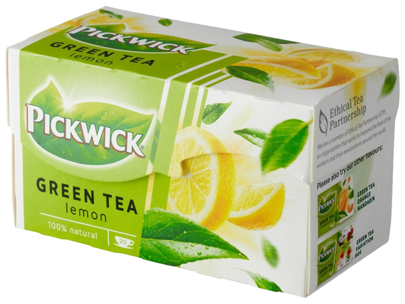 Pickwick Zelený čaj s citronem - 20 x 2g x 12 - right