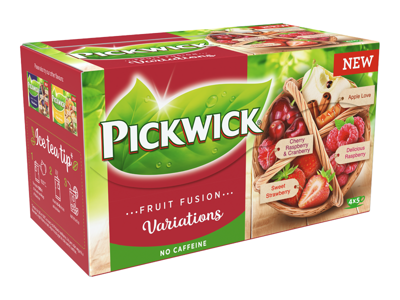 Pickwick Fruit Fusion Variace s jahodou 20 x 2g - left