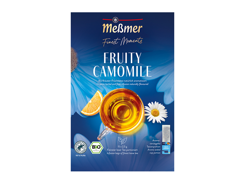 Meßmer Finest Moments, Fruity Camomile - bylinný čaj čaj, 15 x 2,5g x 5 - front