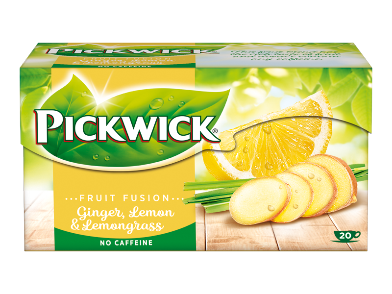 Pickwick Fruit Fusion Zázvor s citronem a citronovou trávou, 20 x 2g x 12 - front